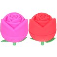 thumbnail image 1 of KAKOWELY 2 moldes de silicona para hacer bolas de hielo con forma de rosa, pequeños cubitos de hielo para whisky., 1 of 5