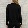 thumbnail image 7 of Cotton Sweaters for Women Button Down Cardigan Long Sleeve Crew Neck Soft Knit Blouses Casual Spring Fall Clothes (XL, Black), 7 of 7