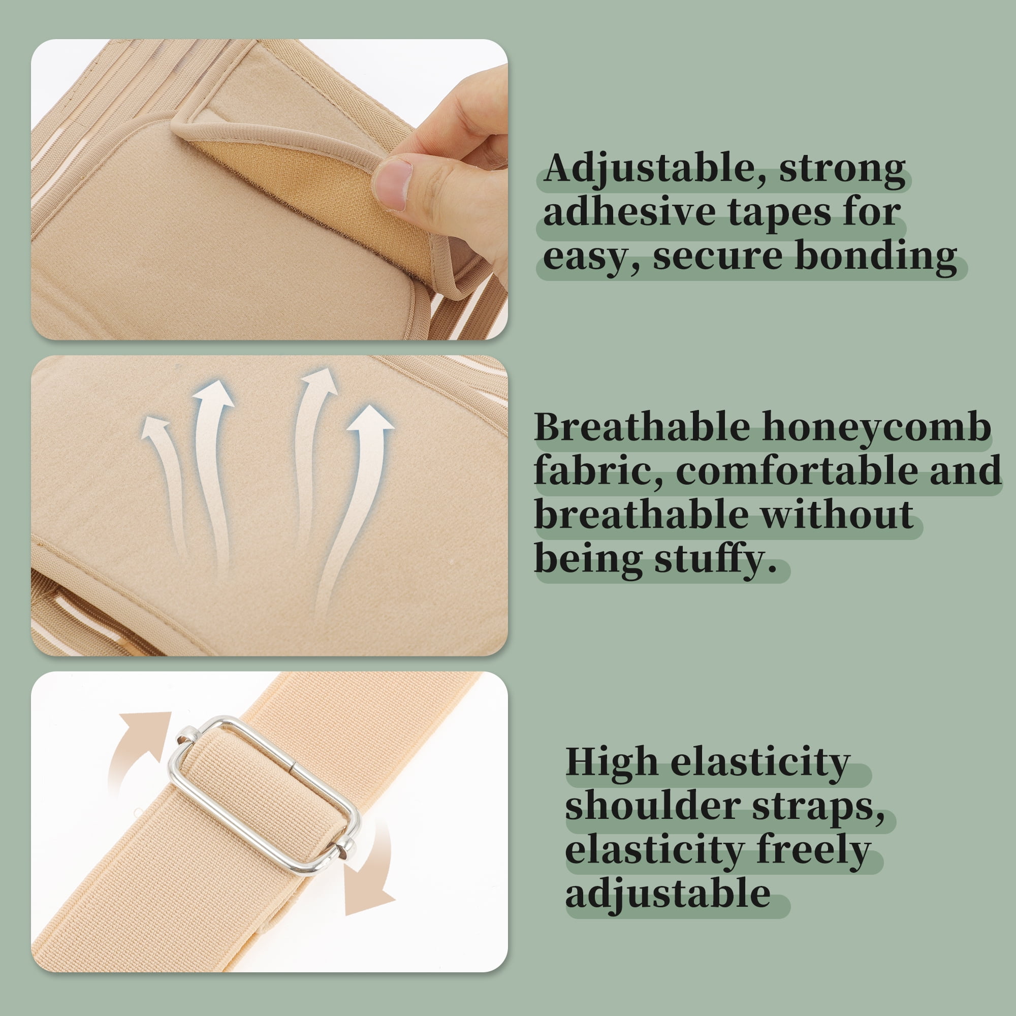 Unique Bargains Pregnancy Belly Band Shoulder Strap Support Brace XX-Large Flesh Color