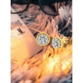 thumbnail image 4 of JewelersClub White Diamond Earrings for Women | 1/10 CTW White Diamond Cluster Earrings | Real Diamond Studs, Hypoallergenic Sterling Silver | Secure Push-Back Stud Earrings for Women, 4 of 5
