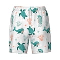 thumbnail image 4 of Lsque Mens Swim Trunks Turtles And Seahorses Pattern - Bathing Suit Compression Liner - Beach Swim Shorts Swimwear - (S-3XL) - Stretch Quick Dry -Small, 4 of 9