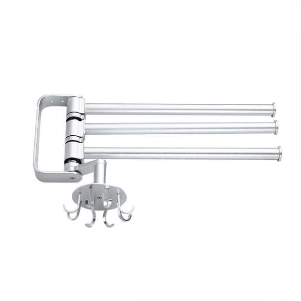 Estante Multifuncional De Aluminio, Espátula, Gancho Giratorio, Toallero, Colgador De Trapo Methold HA026402-01