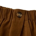 thumbnail image 6 of Mrat Ladies Wide Pants Women's Summer Printed Five Points Large Size Cotton Linen Pants Casual Pants Shorts Women Plus Size Half Short S-129 Brown XL, 6 of 8