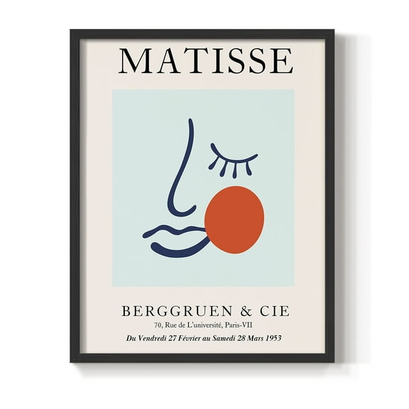 Matisse CDXCVIII in Black Solid Wood Framed Print No Nail Hanging