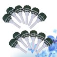 thumbnail image 2 of 12 piezas nupcial Mango floral Ramo Boda Decoración floral Soportes de flores Bases Suministros de boda Decoración (Barro verde y cubierta), 2 of 5