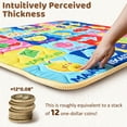 thumbnail image 5 of Beavtaens Baby Play Mat, 50"x50"x1", Thick Cushioning Foam, Non-Slip, Foldable and Machine Washable, Odor-Free, for Playpens and Baby Crawling, 5 of 9