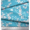 thumbnail image 2 of Soimoi Rayon Crepe Fabric Leaves & Floral Hand Drawn Fabric Prints by Yard 46 Inch Wide, 2 of 3