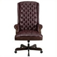 thumbnail image 4 of Scranton & Co Chaise de Bureau Rembourrée Traditionnelle en Bordeaux, 4 of 4