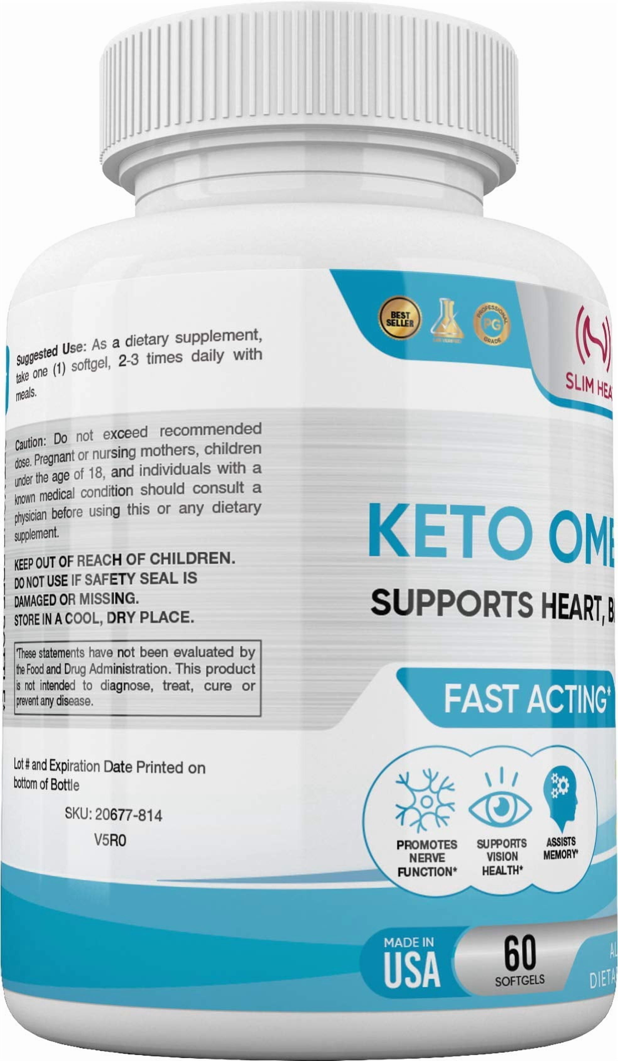 Omega-3 Fish Oil Supplement with EPA & DHA, Lemon Flavor, High Potency Softgels, Supports Heart & Brain Health, Non-GMO, Made in USA