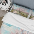 thumbnail image 4 of Designart "Post-Impressionist Sakura Flourish" Vangogh Bedding Covert Set - Landscapes Pink Traditional Bed Set With 2 Shams, 4 of 6