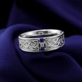 thumbnail image 3 of Eclet Jewels 14K White Gold Plated Diamond Rings - Princess Cut Excellent 0.5 Ct Diamond Engagement Rings - Engagement Wedding Trilogy Rings for Men's - Classic Engagement Wedding Men's Rings, 3 of 9