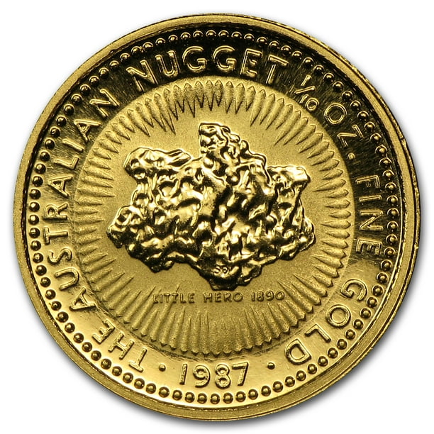 Perth Mint 1987 Australia 1/10 oz Gold Nugget