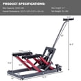 thumbnail image 2 of Costway Support de Levage pour Moto, Vtt, Quad, Moto de Rue, 1500 Lbs, 2 of 10