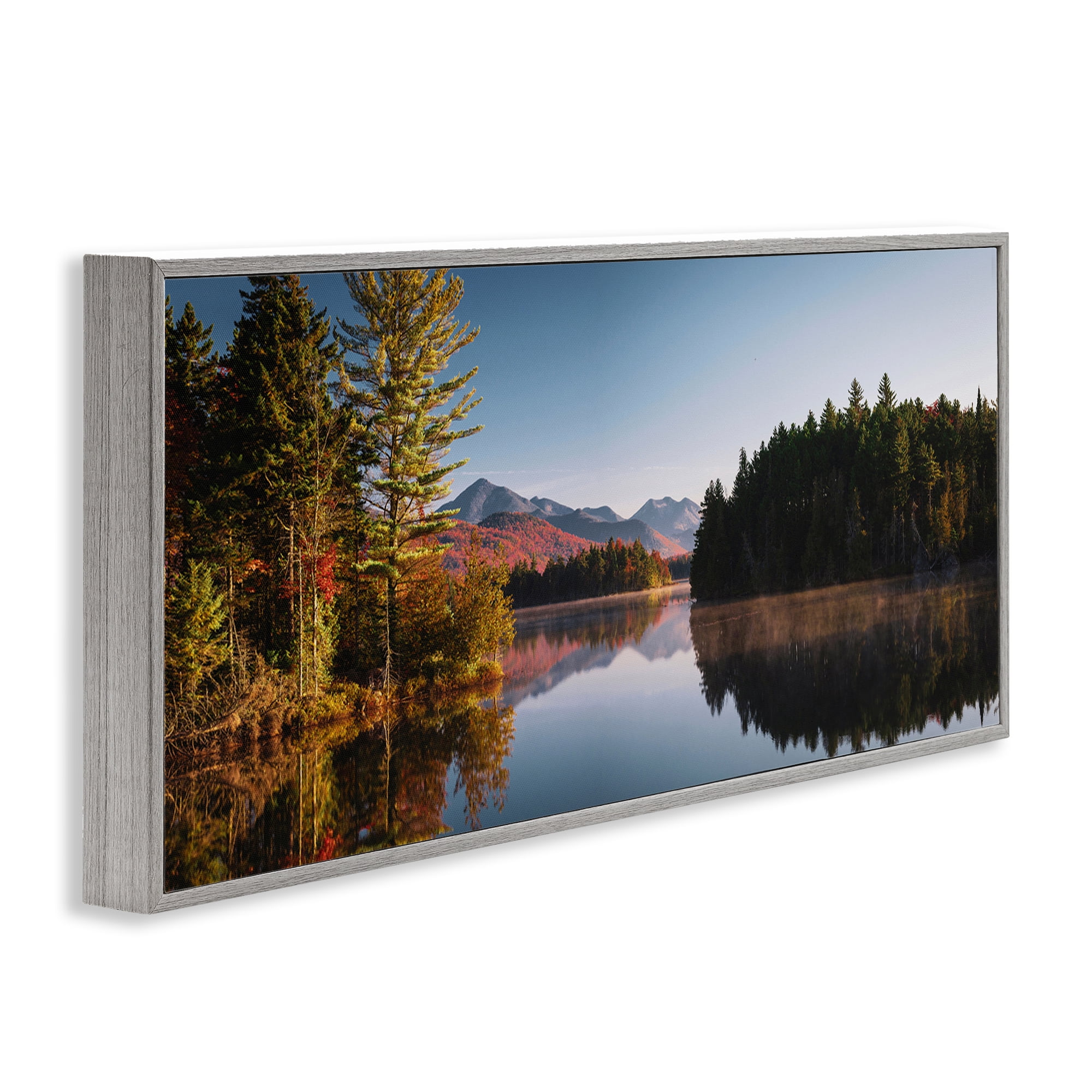 Stupell Industries Autumn Morning Reflection Gray Framed Giclee Art, design by Jonathan Zaharek