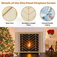 thumbnail image 5 of IRONMAX Fireplace Screen, 39 x 31 Inch Single Panel Heavy Duty Fireplace Screens for Wood Burning Fireplace, Modern Decorative Metal Mesh Fire Spark Guard for Indoor & Outdoor (Glo, 5 of 7