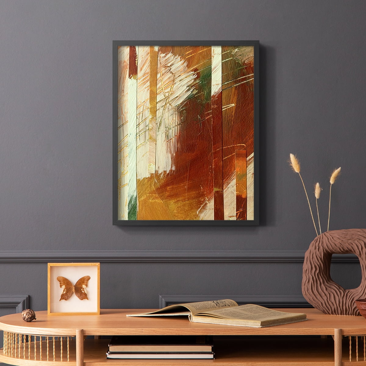 Wheaten I Framed Print in Black Solid Wood 8 x 10 Framed Print