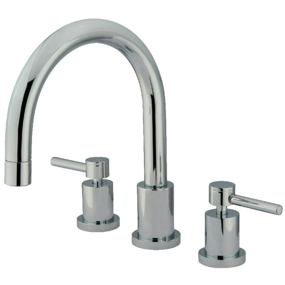 Kingston Brass KS8321DL Concord Two-Handle Deck Mount Roman Tub Faucet, Polished Chrome