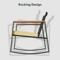 thumbnail image 6 of Patio furniture Sets of 3, Asofer Rocking Patio Bistro Set with Caffee Table for Poolside,Yard, Porch, Beige, 6 of 10