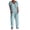 Blue, variant on Harem Jumpsuits For Women Casual V Neck Short Sleeve Romper Baggy Loose Fit Wide Leg Overalls with Pockets One Piece Onesie