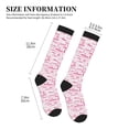 thumbnail image 2 of Lsque Breast Cancer Ribbons Awareness Pattern Sport Compression Socks for Men & Women 15-20 mmHg Knee High Nurse Pregnant Running Medical and Travel Athletic, 2 of 6