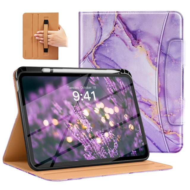 Funda MoKo para iPad de 11 pulgadas (2025/2022) con soporte para lápices, color morado