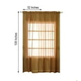 thumbnail image 3 of Efavormart 2 Panels Gold Sheer Organza Window Drapery with Rod Pocket Window Treatment Curtain Panels - 52"x 108", 3 of 11