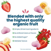 Amara Organic Smoothie Melts, Mixed Red Berries, Baby & Toddler Snacks, No Added Sugar, Baby Food Stage 2, 1 oz Bag
