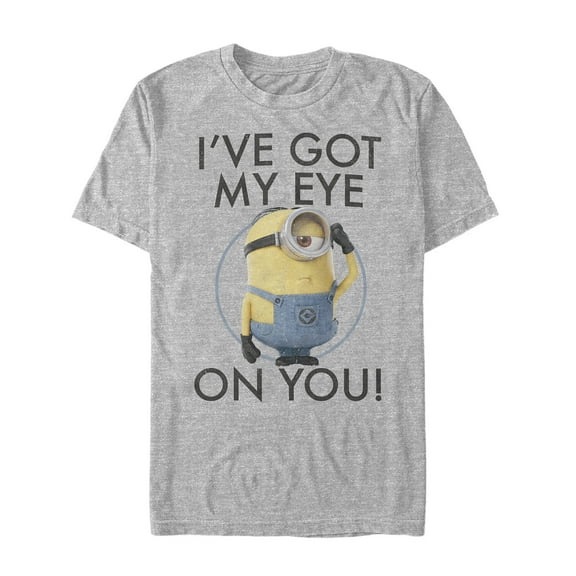 Men's Despicable Me Minion Got Eye on You  Graphic Tee Athletic Heather Large