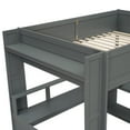 thumbnail image 5 of Kumix Gaming Loft Bed with Desk, Multi-storage Shelves, LED and Charging Station, Wood Full Size Loft Bed with Full-Length Guardrail and Ladder for Teens Adults, Full Loft Bed Frame, Gray, 5 of 8