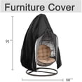 thumbnail image 3 of Funda para silla de huevo para 2 personas, fundas para sillas colgantes de patio impermeables, fundas para sillas de mimbre grandes para columpio de huevo de 91 x 80 pulgadas, funda para silla do, 3 of 5