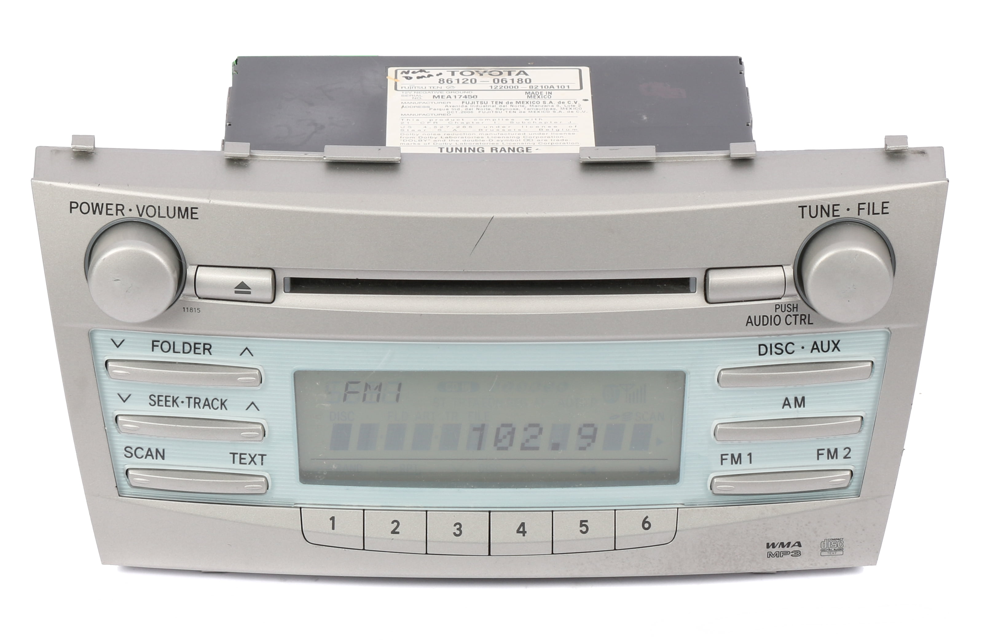 Restored 2007-09 Toyota Camry AM FM Radio Single Disc CD MP3 Player ...