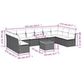 thumbnail image 2 of vidaXL 11 Piece Garden Sofa Set with Cushions Black Poly Rattan, 2 of 5