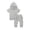 Grey, variant on Wdgfv Unisex Toddler 2 Piece Hoodie Outfit, Solid Short Sleeve Kangaroo Pocket Hooded Top & High Waist Jogger Pants, Soft Knit Cotton Neutral Matching Set for Baby Boys Girls 12-24 Months