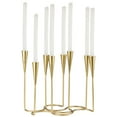 thumbnail image 3 of Northlight Modern 8 Taper Candle Holder Candelabra - 11" - Matte Gold Finish, 3 of 7