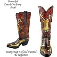 thumbnail image 3 of Urbalabs Western Cowboy Boot Horseshoe and Golden Deer Flower Vase Decorative Cowboy Boots Vases Home Office Rustic Decor Country Living Wedding Centerpiece (Horseshoe and Deer), 3 of 7