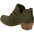 thumbnail image 3 of Women's Earth Origins Oakland Amanda Ankle Bootie Olive Suede 6.5 M, 3 of 5