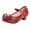 Red, variant on ZACPNCV Girls Dress Shoes Mary Jane Flower Girls Shoes Cute Princess Low Heels for School Wedding Party Black 6-6.5 Years