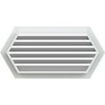 thumbnail image 4 of 18"W x 20"H Horizontal Peaked Gable Vent (23 3/4"W x 25"H Frame Size): Functional, PVC Gable Vent w/ 1" x 4" Flat Trim Frame, 4 of 14