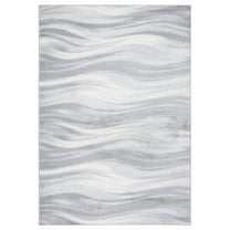 SAFAVIEH Jasper Eddie Abstract Overdyed Area Rug, Grey/Ivory, 5'3" x 7'6"