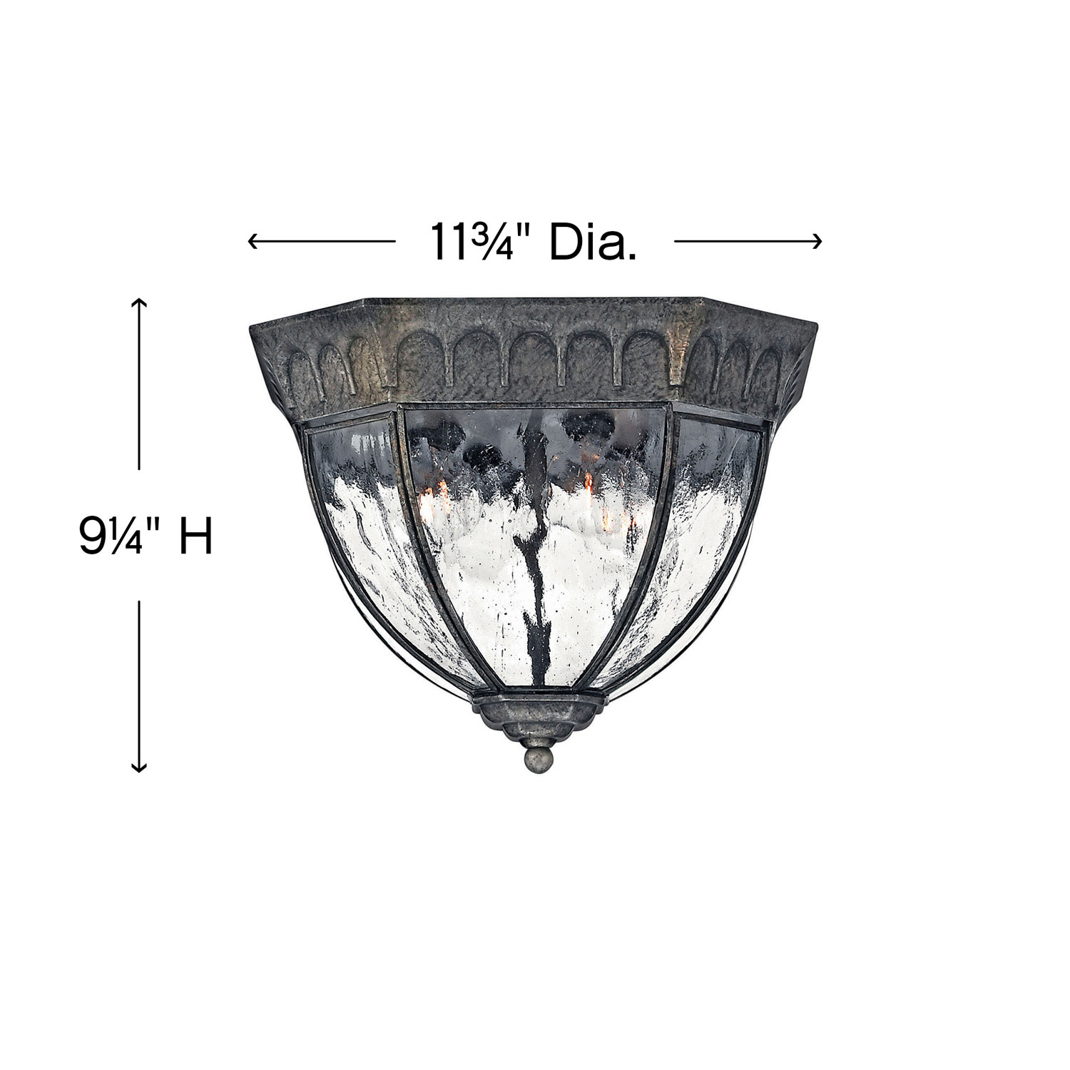 Hinkley Lighting H1713 4 Light Outdoor Flush Mount Ceiling Fixture From The Regal - image 3 of 3