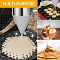 thumbnail image 4 of Dispensador de masa para panqueques de acero inoxidable, dispensador de embudo con soporte, herramienta para hornear para pasteles, panqueques, cupcakes y productos horneados, 4 of 6