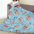 thumbnail image 6 of Honeii I Am A Fan Popcorn Print Fleece Blanket - Throw Blanket for Bed, Sofa, Couch, Camping, and Travel , Microplush Ultra Soft Warm Blanket-50"x40", 6 of 7