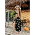 thumbnail image 4 of HAPPY BAY Women's Beachwear Summer Bikini Wrap Costumes Beach Coverups Wraps Skirt Sarong Swim Cover ups for Women One Size Allover Skull, Vintage Black, 4 of 5