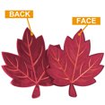 thumbnail image 6 of OVZME Embroidered Placemats Maple Leaf Cutwork with Applique 15x15 Inches 4 PACK, Autumn Leaves Table Decorations Washable for Home Kitchen Table for Thanksgiving and Fall Festival Decor, Red, 6 of 6