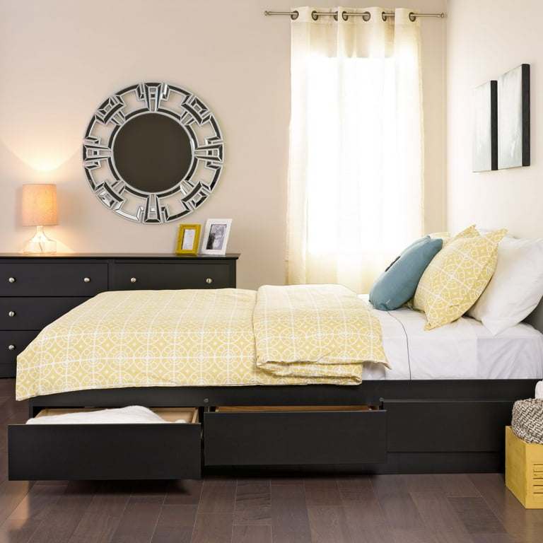Prepac Full Mate s Platform Storage Bed with 6 Drawers Black