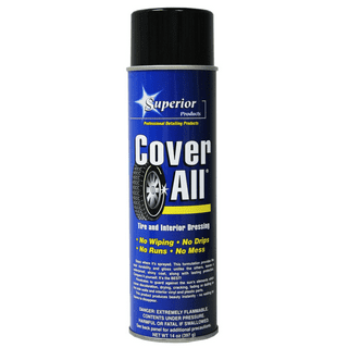 California Cover All by Superior Products- Automotive Tire Shine Spray &  Professional Grade -Tire Dressing - High Gloss - Water Repellent & Made  in