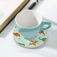 thumbnail image 5 of SKYSONIC Round Drink Coasters 2 Pcs Dinosaur World Absorbent Ceramic Coaster with Cork Base for Coffee Cups for Home Decor, 5 of 6