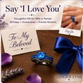 thumbnail image 3 of Black Engagement Ring for Women Mystic Topaz CZ Heart Promise Ring  Gift for Her Ginger Lyne, 3 of 8