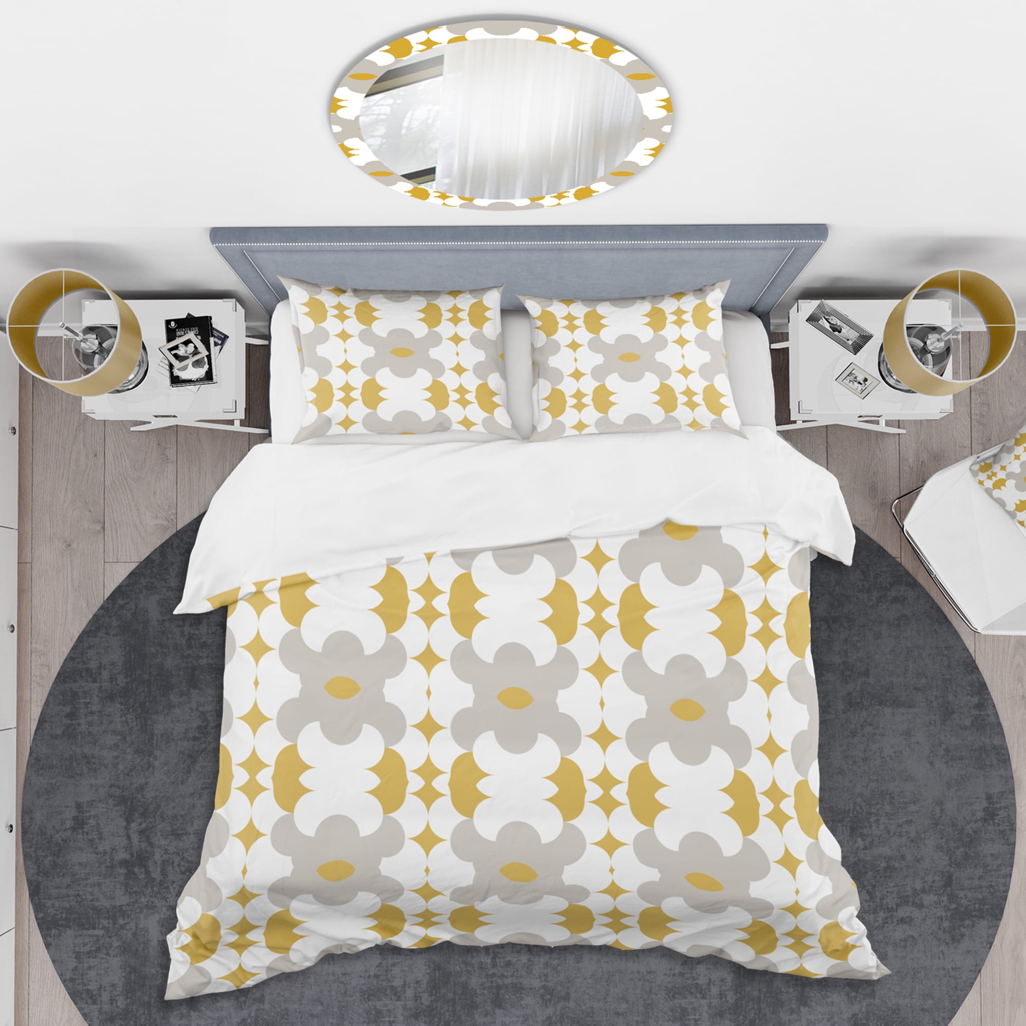 Designart 'Retro Abstract Design XVIII' Mid-Century Modern Duvet Cover Set
