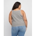 thumbnail image 3 of Hanes Originals Women's Racerback Ribbed Tank (Plus Size) Light Steel 3X, 3 of 5